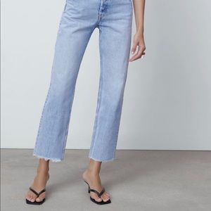 ZARA hi-rise straight leg jeans